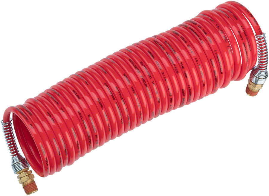 Prestacycle High Pressure Coil Hose: 25-foot Red Air Compressor Tools Prestacycle   