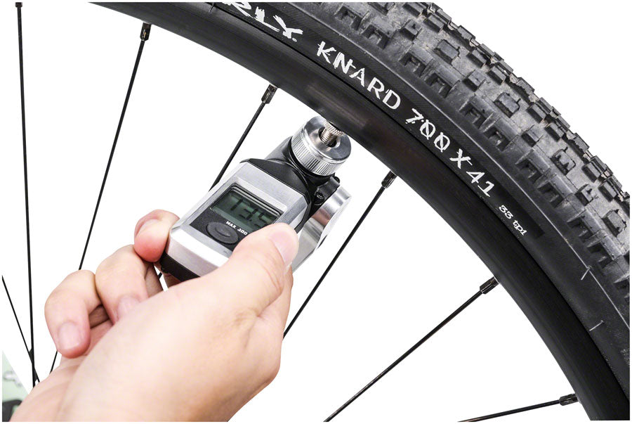 Topeak Shuttle Gauge Digital: Black/Silver Pressure Gauge Topeak   