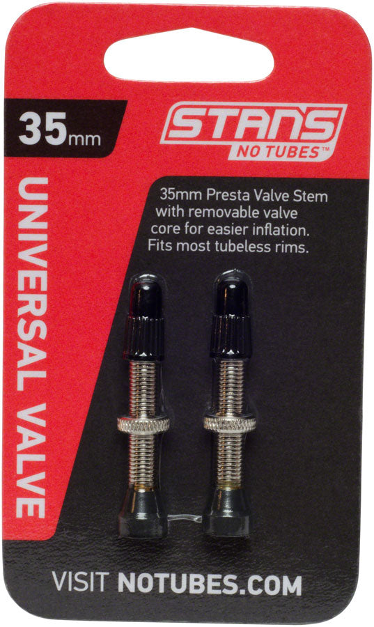 Stans NoTubes Brass Valve Stems - 35mm Pair Tubeless Valves Stans No Tubes   