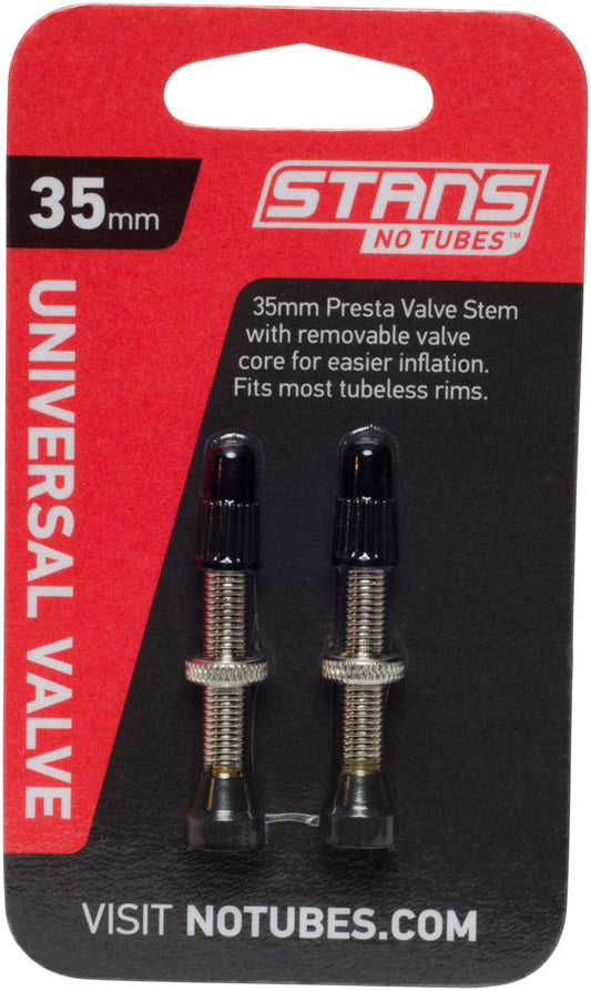 Stans NoTubes Brass Valve Stems - 35mm Pair Tubeless Valves Stans No Tubes   