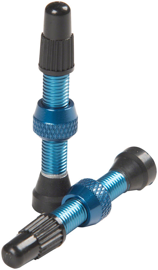Stans NoTubes Alloy Valve Stems - 35mm Pair Blue Tubeless Valves Stans No Tubes   