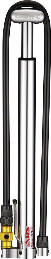 Lezyne Micro Floor Drive HV- High Volume Frame Pump Silver Frame Pump Lezyne   