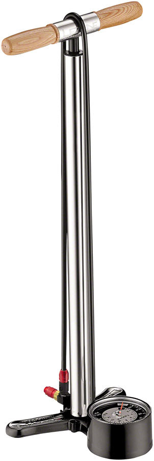 Lezyne Alloy Floor Drive Pump Standard Length: ABS-1 Chuck Silver Floor Pumps Lezyne   