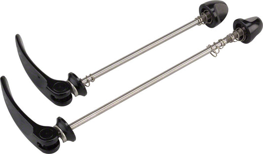 Zipp Tangente Quick Release Skewer Set - 100mm/130mm Titanium BLK With BLK Logo QR Skewers Zipp Speed Weaponry   