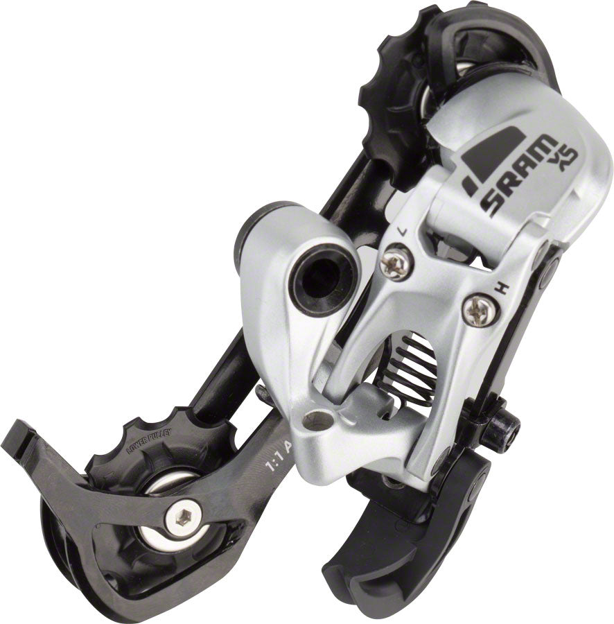 SRAM X5 Rear Derailleur - 9 Speed Long Cage Silver Rear Derailleurs SRAM   