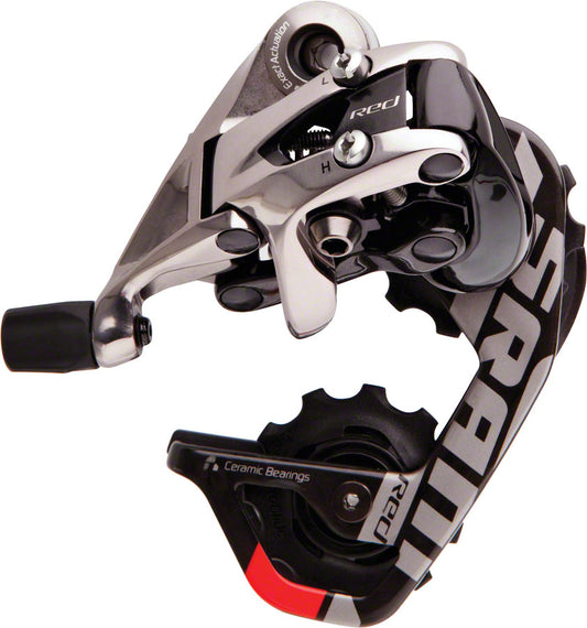 SRAM Red Rear Derailleur - 10 Speed Short Cage Black/Silver Rear Derailleurs SRAM   