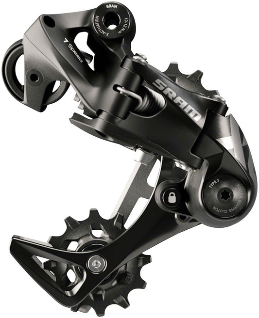 SRAM X01 DH Rear Derailleur - 7-Speed Medium Cage Black with Clutch A3 Rear Derailleurs SRAM   