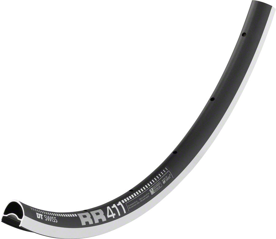 DT Swiss RR 411 Rim - 700 Rim Black 32H Asymmetric Rims DT Swiss   