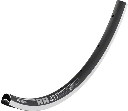 DT Swiss RR 411 Rim - 700 Rim Black 32H Asymmetric Rims DT Swiss   