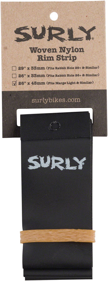 Surly Rim Strip: For Marge Lite / Rolling Darryl Nylon 45mm wide Black Rim Strips and Tape Surly   