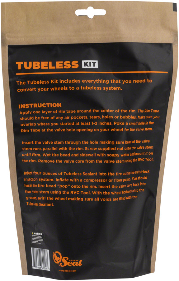 Orange Seal Tubeless Conversion Kit - 24mm Rim Tape Tubeless Tape Orange Seal   