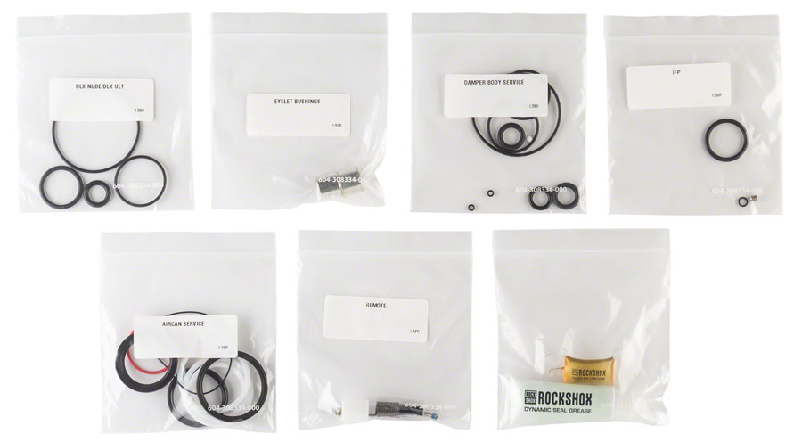 RockShox Rear Shock Service Kit - 200 Hour/1 Year DELUXE/DELUXE REMOTE A1-B2 2017-2020/DELUXE NUDE B1+ 2019+ Rear Shock Service Kits RockShox   