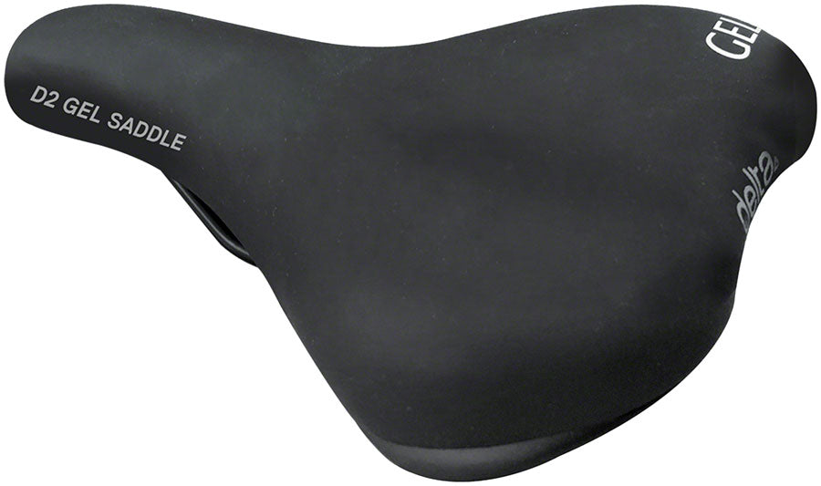 Delta D2 Comfort Gel Saddle - Steel Black Saddles Delta   