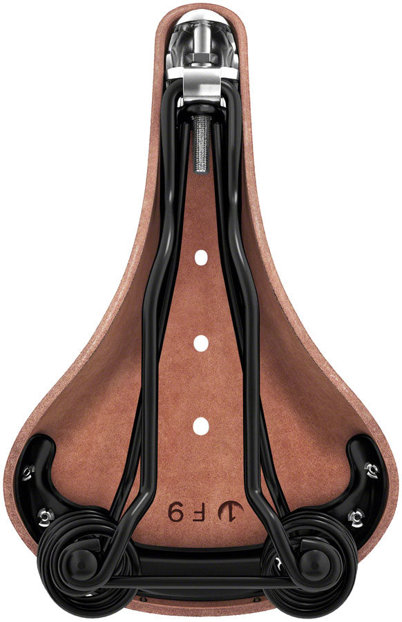 Brooks Flyer Saddle - Steel Antique Brown Saddles Brooks   