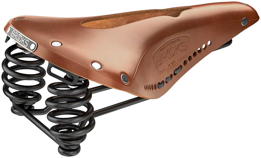 Brooks Flyer Saddle - Steel Honey Carved Saddles Brooks   