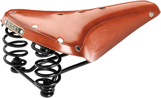 Brooks Flyer Saddle - Steel Honey Mens Saddles Brooks   