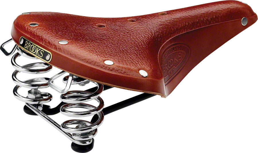 Brooks B67 Saddle - Steel Honey Mens Saddles Brooks   