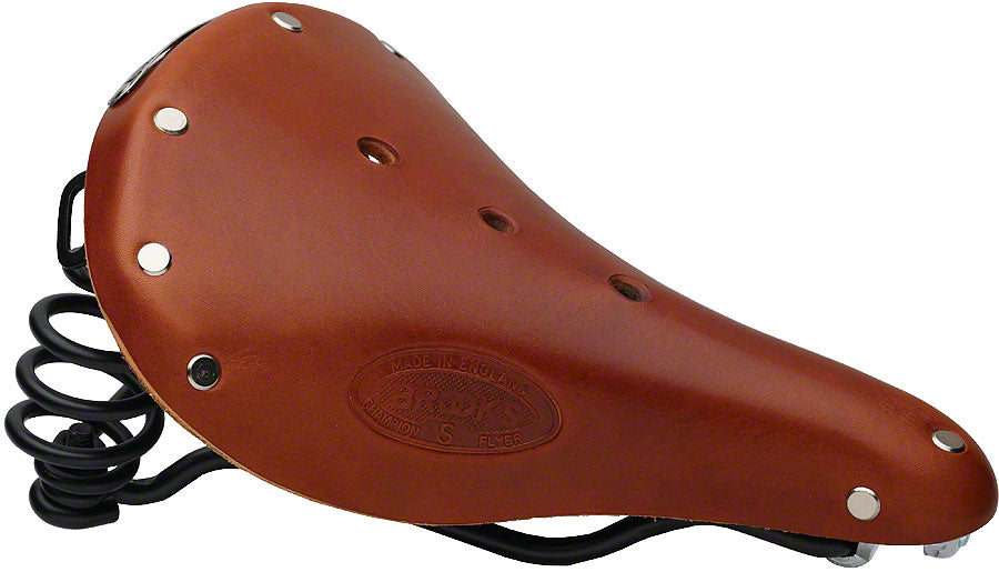 Brooks Flyer Saddle - Steel Honey Womens Saddles Brooks   