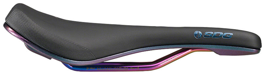 SDG Bel-Air V3 MAX Saddle - PVD Coated Lux-Alloy BLK/Oil-Slick Sonic Welded Sides Limited Edition Fuel Saddles SDG   