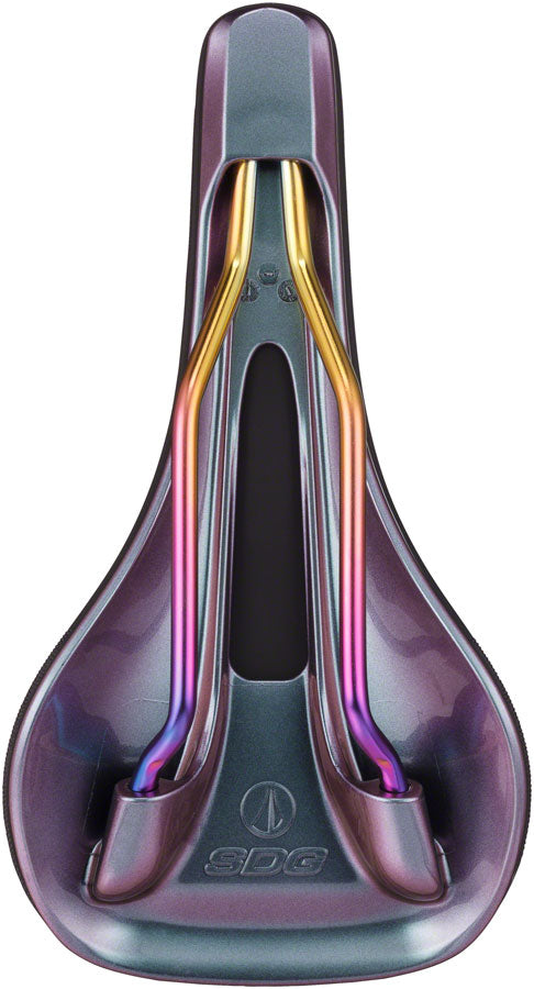 SDG Bel-Air V3 MAX Saddle - PVD Coated Lux-Alloy BLK/Oil-Slick Sonic Welded Sides Limited Edition Fuel Saddles SDG   