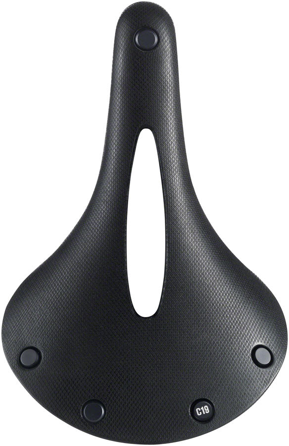 Brooks C19 Carved All Weather Saddle - Steel Black Mens Saddles Brooks   