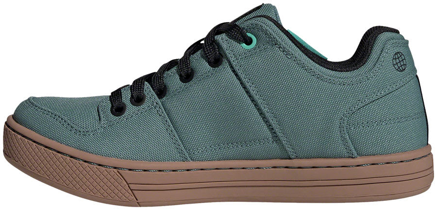 Five Ten Freerider Canvas Flat Shoes - Womens Hazy Emerald/Core BLK/Acid Mint 10.5 Shoes and Insoles Five Ten   