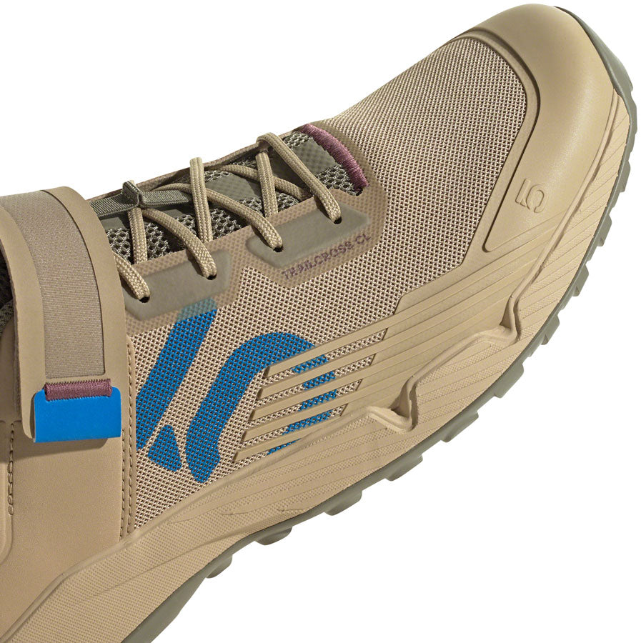Five Ten Trailcross Mountain Clipless Shoes - Mens Beige Tone/Blue Rush/Orbit Green 11.5 Shoes and Insoles Five Ten   