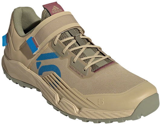 Five Ten Trailcross Mountain Clipless Shoes - Mens Beige Tone/Blue Rush/Orbit Green 11.5 Shoes and Insoles Five Ten   