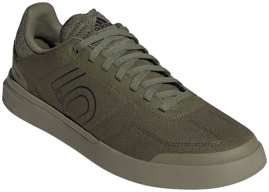 Five Ten Sleuth DLX Canvas Flat Shoes - Mens Focus Olive/Core BLK/Pulse Lime 7.5 Shoes and Insoles Five Ten   