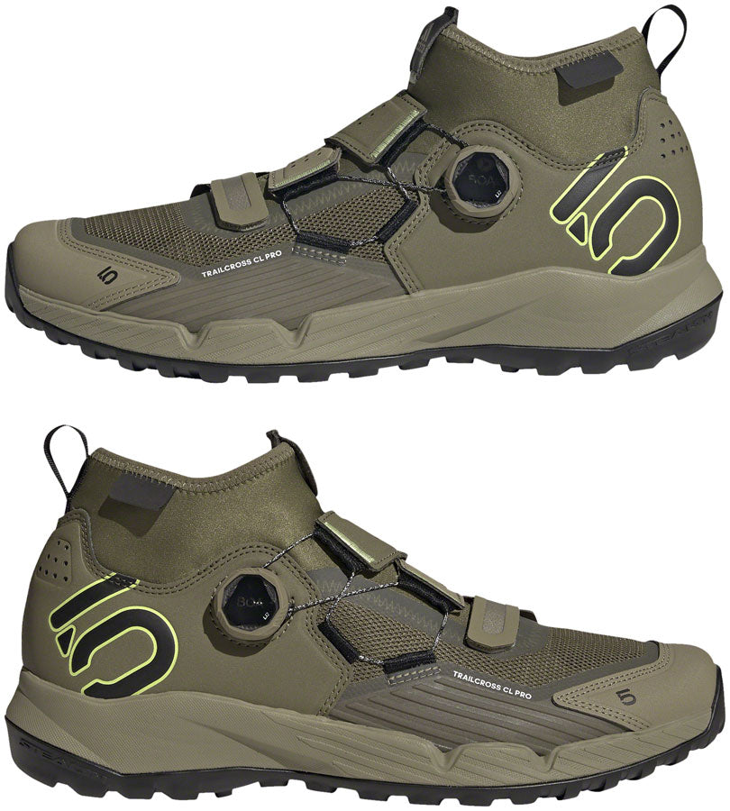 Five Ten Trailcross Pro Mountain Clipless Shoes - Mens Green/Black/Green 8 Shoes and Insoles Five Ten   