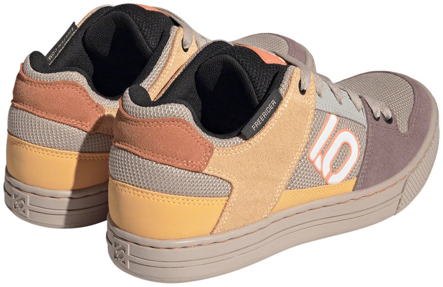 Five Ten Freerider Flat Shoes - Womens Wonder Taupe/Ftwr White/Acid Orange 8.5 Shoes and Insoles Five Ten   