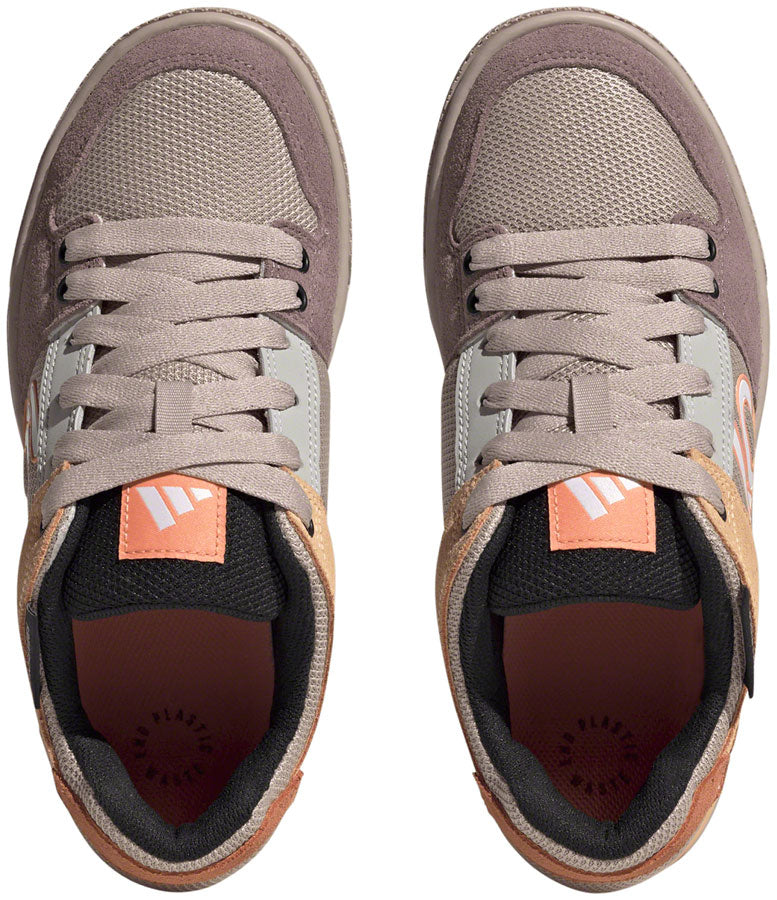 Five Ten Freerider Flat Shoes - Womens Wonder Taupe/Ftwr White/Acid Orange 9 Shoes and Insoles Five Ten   