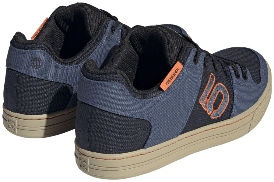 Five Ten Freerider Canvas Flat Shoes - Mens Core Legend Ink/Wonder Steel/Impact Orange 8.5 Shoes and Insoles Five Ten   