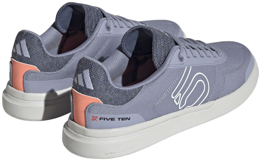 Five Ten Stealth Deluxe Canvas Flat Shoes - Womens Silver Violet/Ftwr White/Coral 10.5 Shoes and Insoles Five Ten   