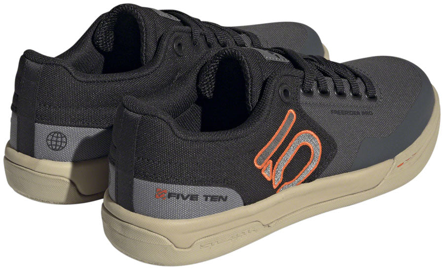 Five Ten Freerider Pro Canvas Flat Shoes - Womens Gray Six/Gray Four/Impact Orange 7 Shoes and Insoles Five Ten   