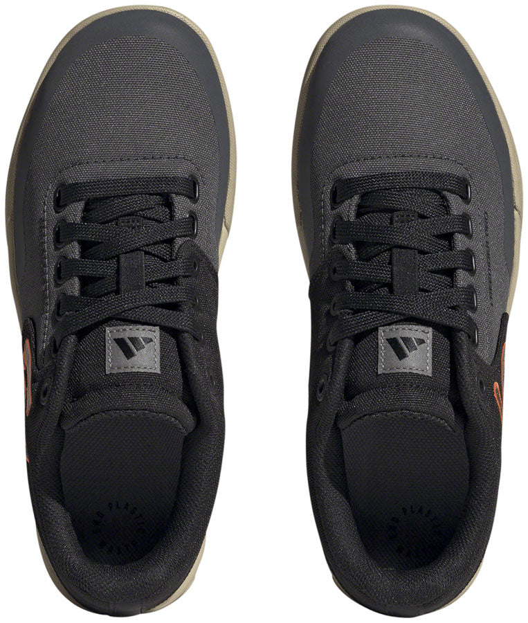 Five Ten Freerider Pro Canvas Flat Shoes - Womens Gray Six/Gray Four/Impact Orange 10.5 Shoes and Insoles Five Ten   