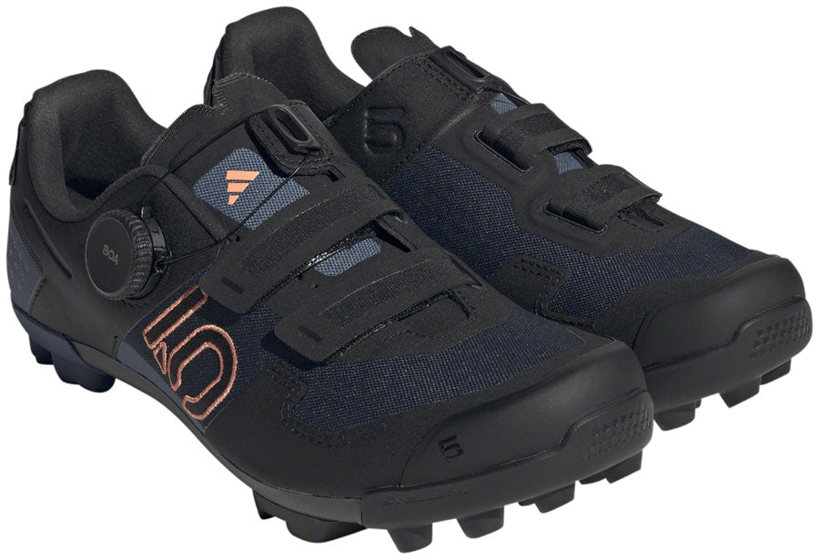 Five Ten Kestrel BOA Mountain Clipless Shoes - Womens Legend Ink/Core BLK/Coral Fusion 10 Shoes and Insoles Five Ten   