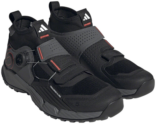 Five Ten Trailcross Pro Mountain Clipless Shoes - Mens Gray Five/Core BLK/Red 7 Shoes and Insoles Five Ten   