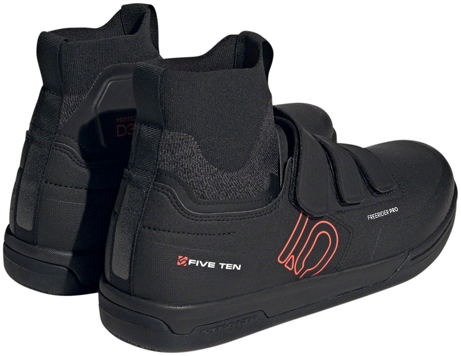 Five Ten Freerider Pro Mid VCS Flat Shoes - Mens Core BLK/Solar Red/Gray Three 9 Shoes and Insoles Five Ten   