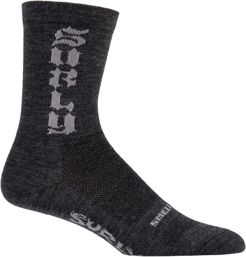Surly Born to Lose Sock - Charcoal Small Socks Surly   