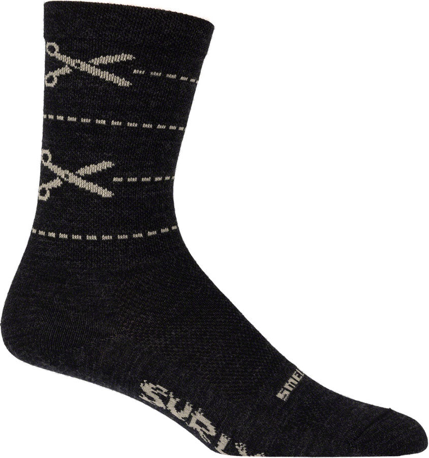 Surly Measure Twice Socks - Charcoal Medium Socks Surly   