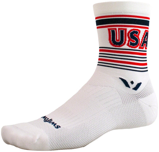 Swiftwick Vision Five Tribute Socks - 5" USA Retro Large Socks Swiftwick   