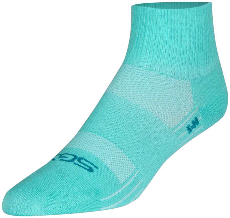 SockGuy Aqua Sugar SGX Socks - 2.5" Aqua Large/X-Large Socks SockGuy   