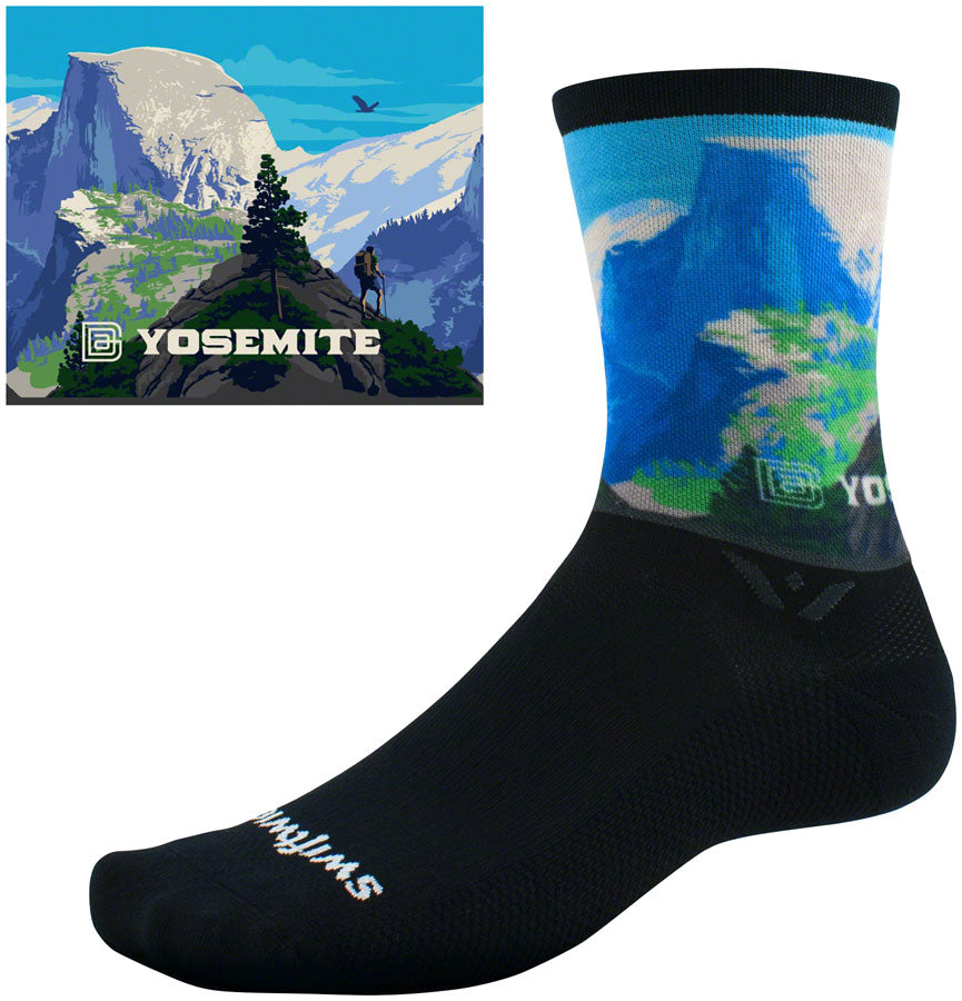 Swiftwick Vision Six Impression National Park Socks - 6" Half Dome Small Socks Swiftwick   