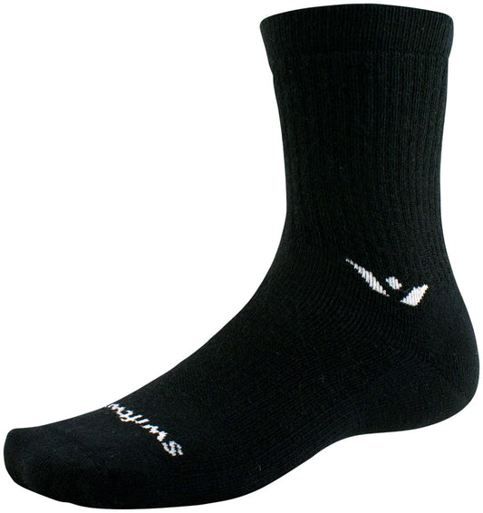 Swiftwick Pursuit Hike Medium Cushion Wool Socks - 6" Medium Weight BLK Small Socks Swiftwick   