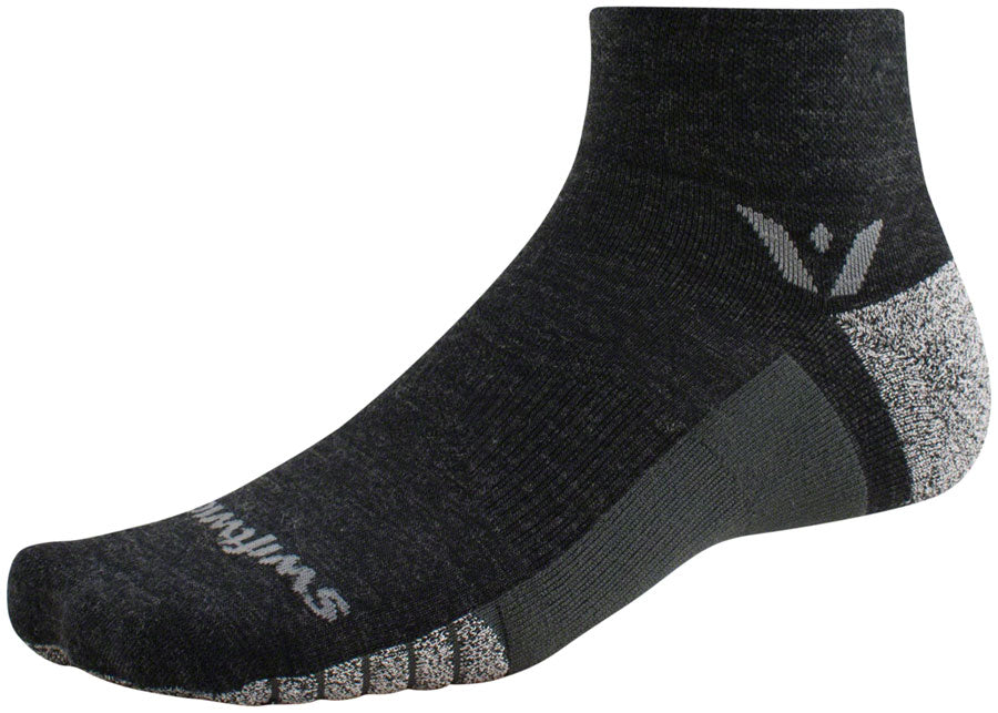 Swiftwick Flite XT Trail Two Socks - 2" Coal Medium Socks Swiftwick   
