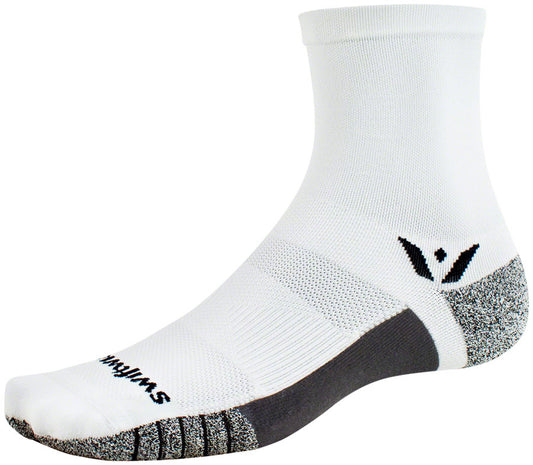 Swiftwick Flite XT Five Socks - 5" White Large Socks Swiftwick   