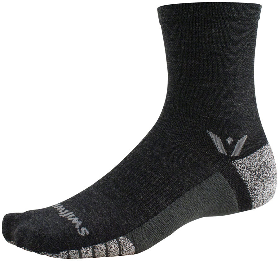 Swiftwick Flite XT Trail Five Socks - 5" Coal X-Large Socks Swiftwick   