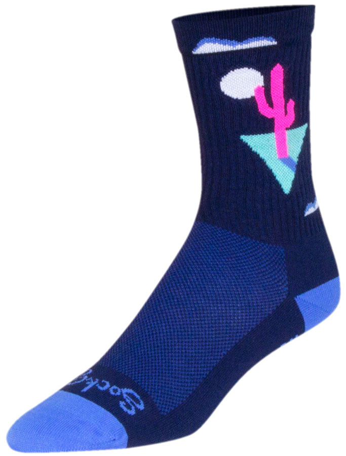 SockGuy Crew Cactal Socks - 6" Blue Large/X-Large Socks SockGuy   