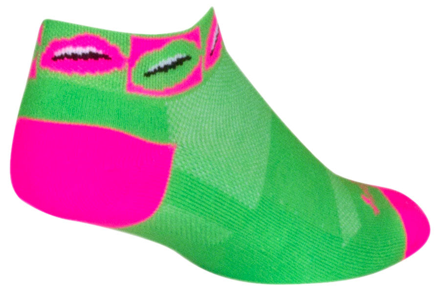 SockGuy Classic Smooch Socks - 1" Green Small/Medium Socks SockGuy   